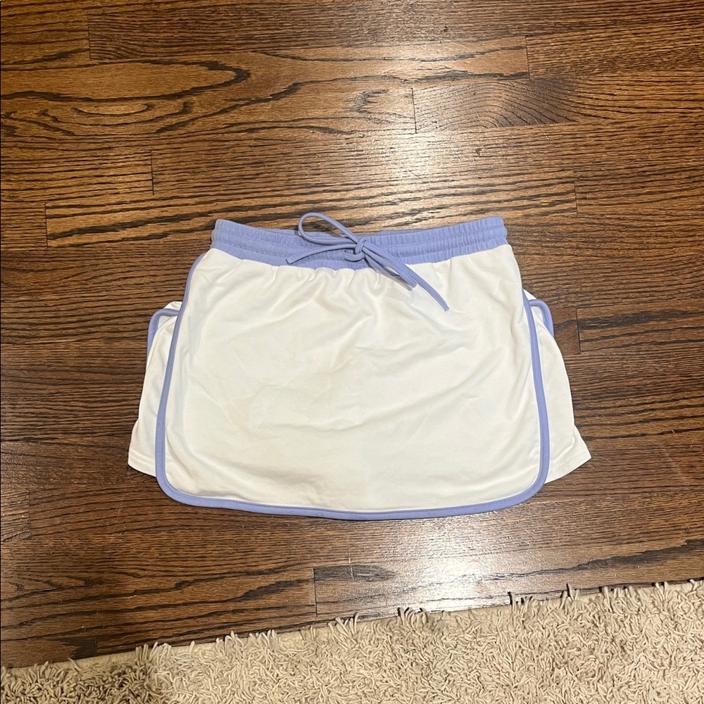 White Skirt with Blue Trim